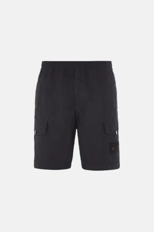 Ghost Piece O-Ventile Bermuda Shorts Black sold by Blue & Cream