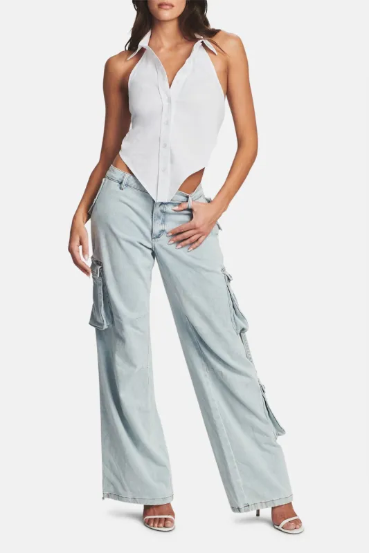 Samira Cargo Jean Skylight sold by Blue & Cream