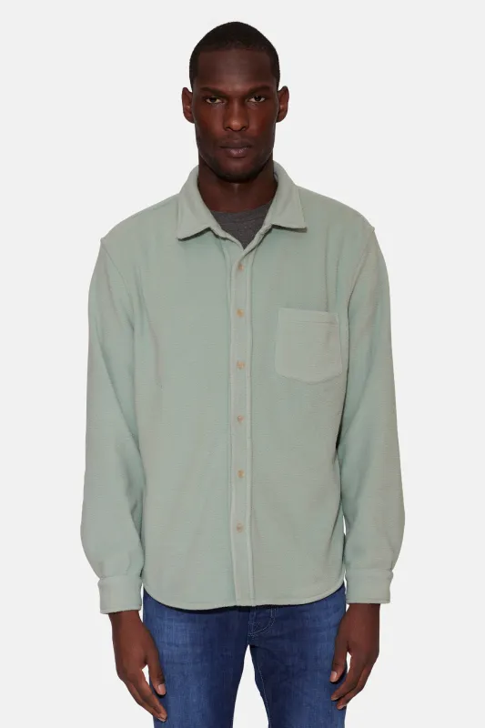 Polar Fleece Overshirt Sage sold by Blue & Cream