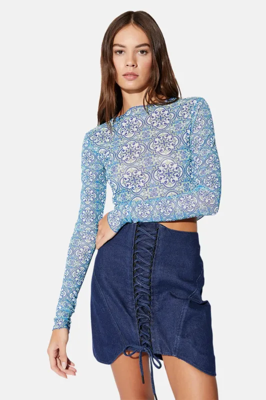 Tomas Top Lime Azule sold by Blue & Cream