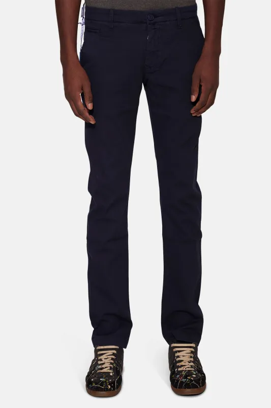 Bobby Slim Fit Pique Trouser Navy made by Jacob Cohen