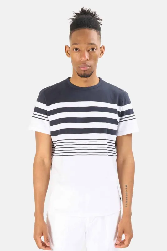 Jersey Stripe Tee White sold by Blue & Cream