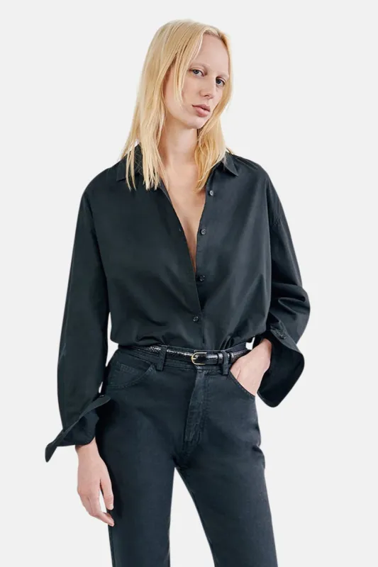 Yorke Shirt Black made by Nili Lotan