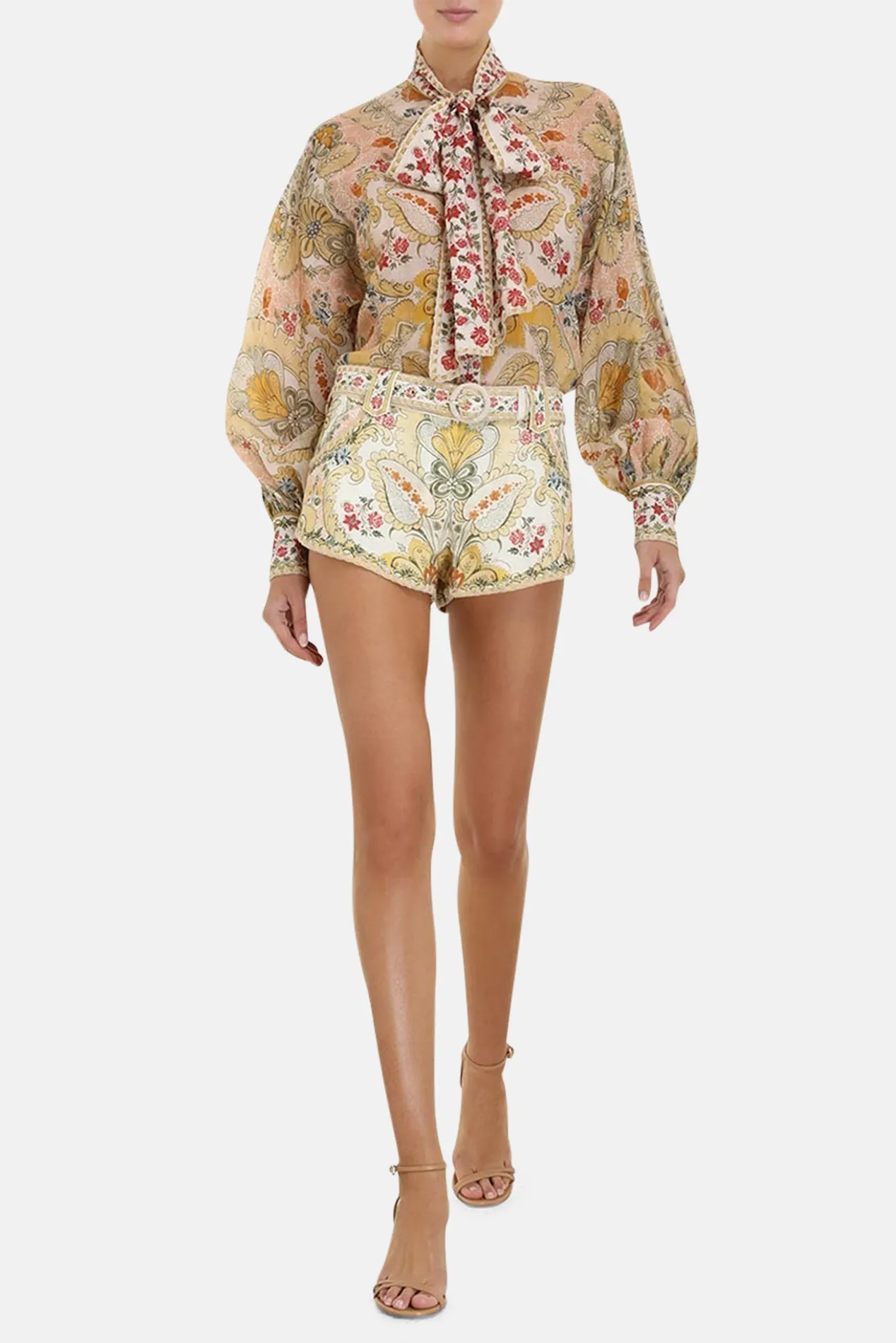 Laurel Short Mustard Baroque Floral sold by Blue & Cream product image thumbnail 3