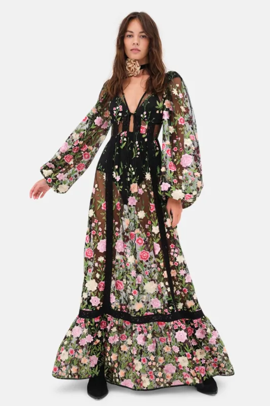 Luna Maxi Dress Black sold by Blue & Cream