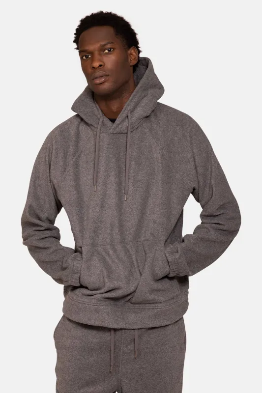Polar Fleece Hoodie Mid Grey sold by Blue & Cream