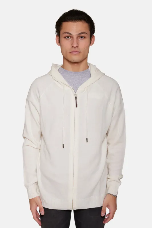 Leo Zip Hoodie Eggshell sold by Blue & Cream