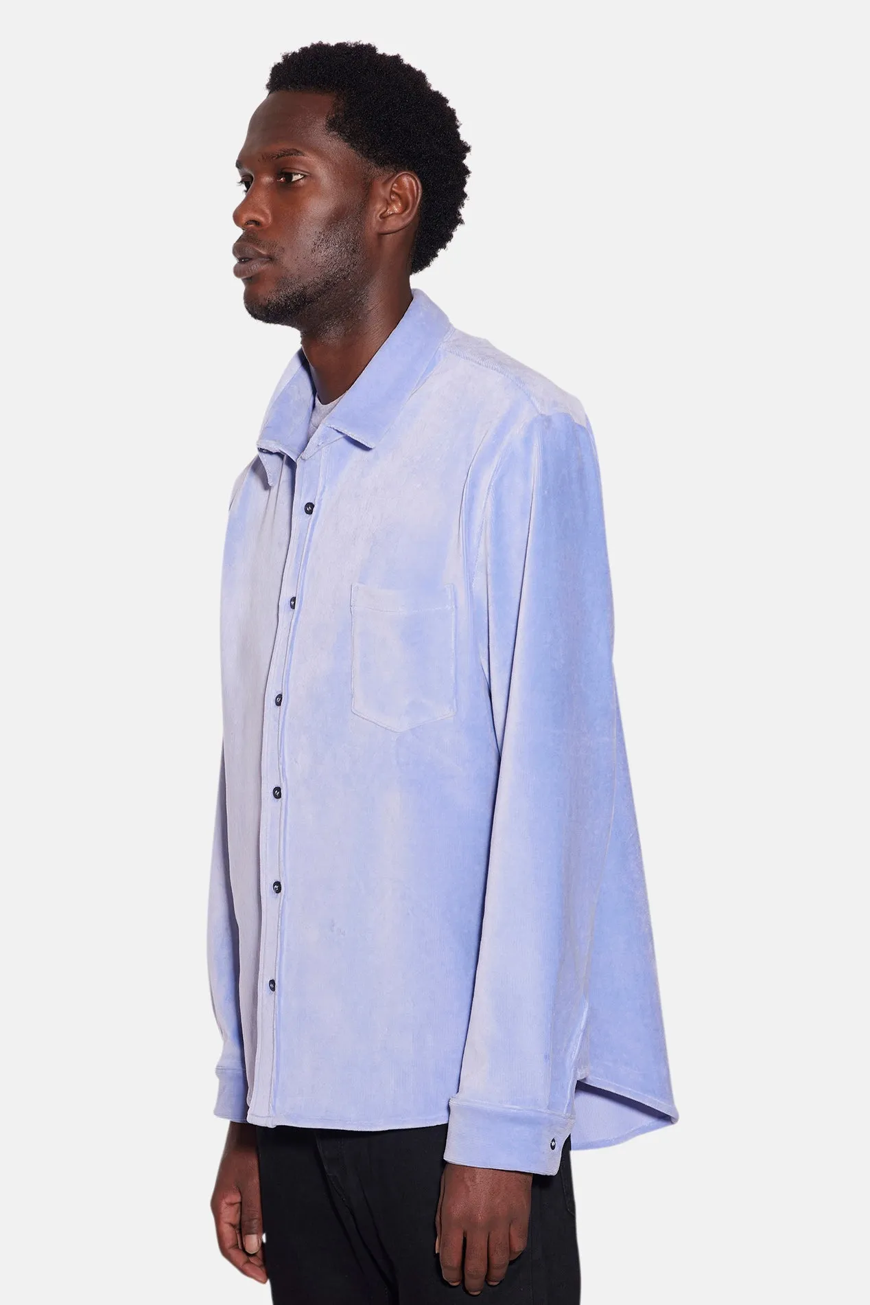 Micro Cord Velour Shirt Blue sold by Blue & Cream product image thumbnail 2
