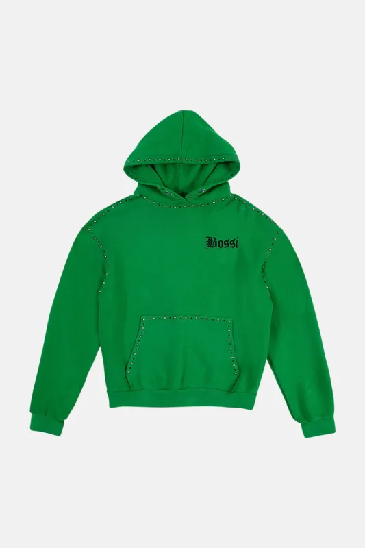 Studded Hoodie Green sold by Blue & Cream