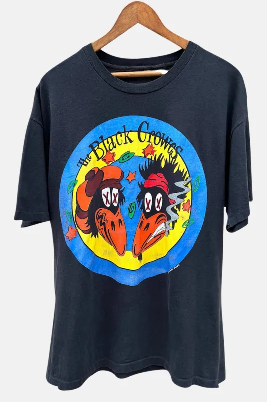 Black Crowes Crop Tee Coal Pigment sold by Blue & Cream