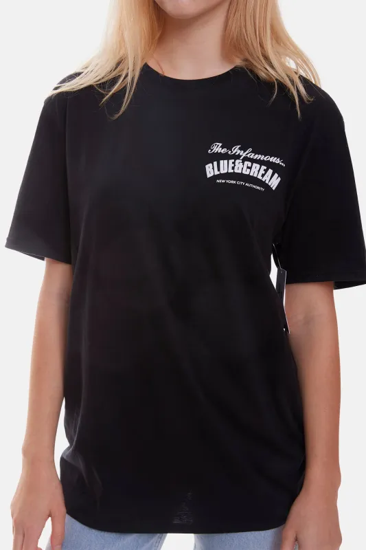 Infamous Tee Black sold by Blue & Cream
