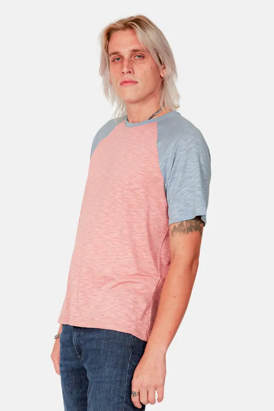 Baseball Contrast Slub Tee Red/Blue sold by Blue & Cream