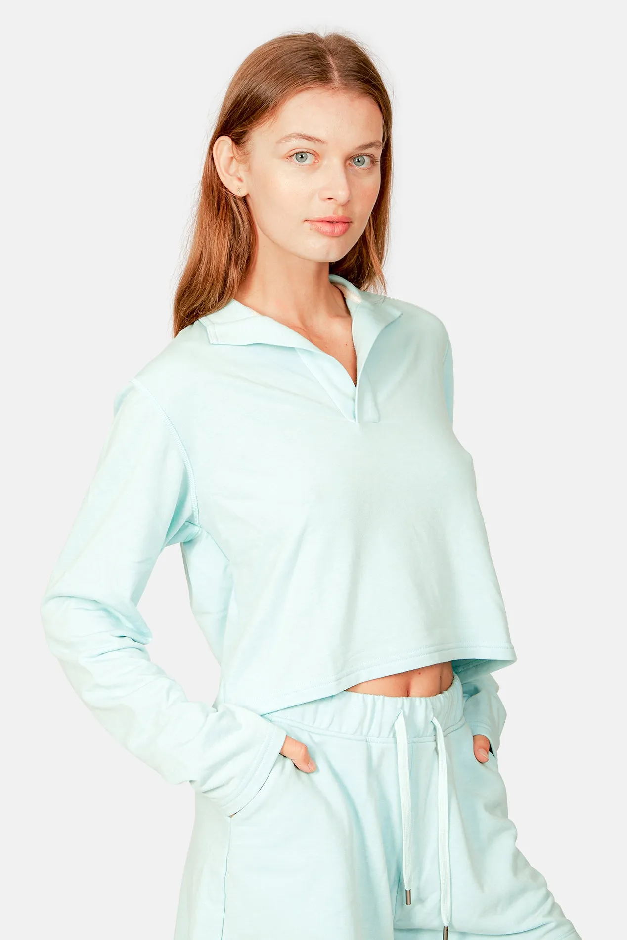 Charlie Cropped Pop Collar Seaglass sold by Blue & Cream product image thumbnail 2