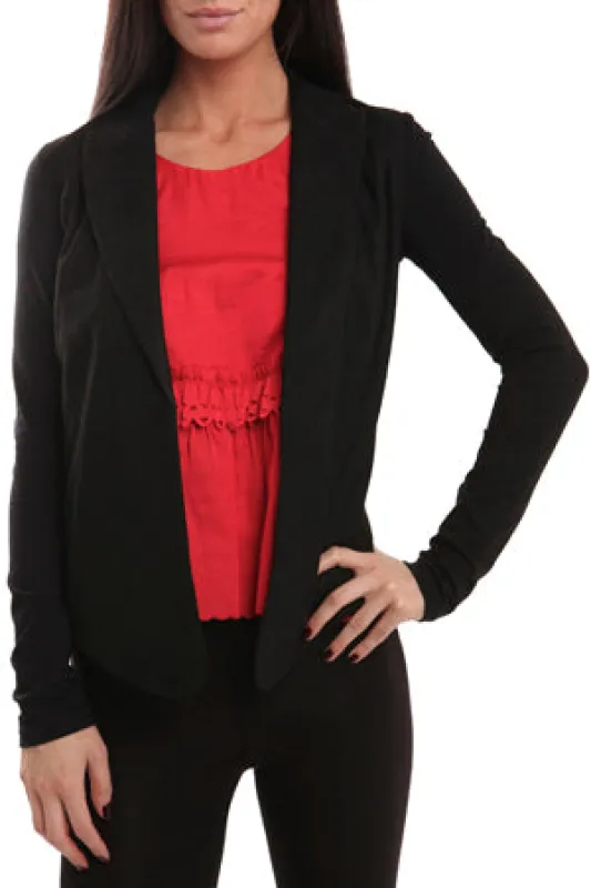 Alexander Wang Tattered Leather Jacket Combo Black sold by Blue & Cream