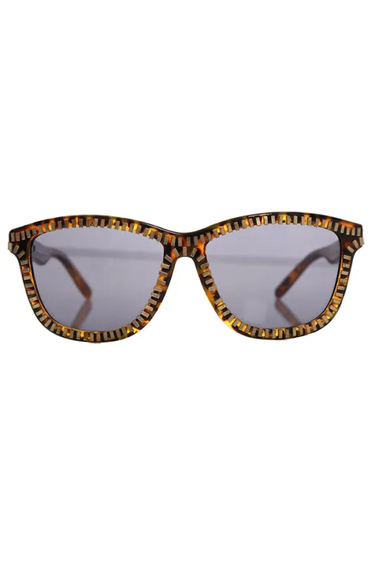 Alexander Wang Brown Zipper Motif AW/3/10 Sunglasses sold by Blue & Cream