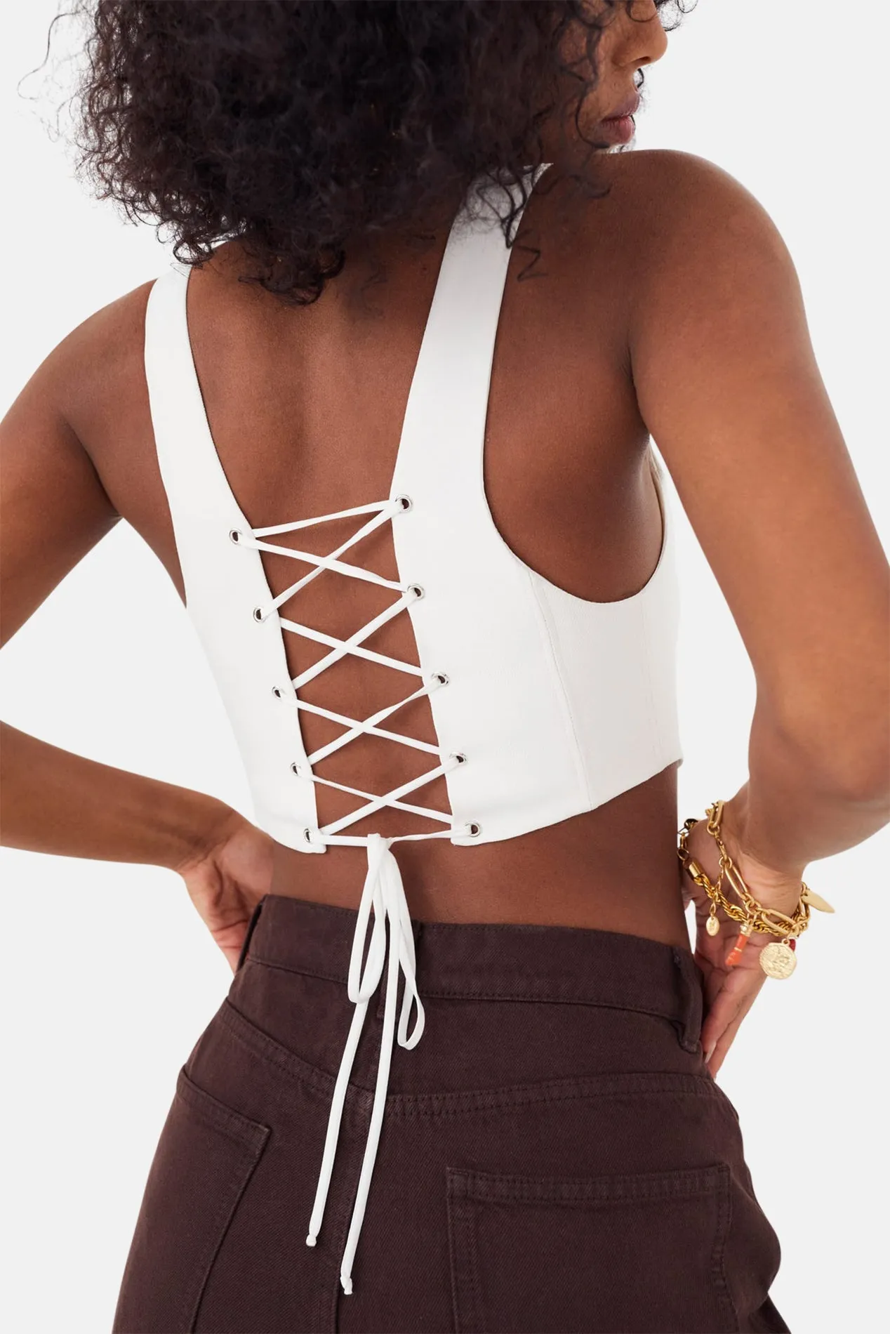 Nomi Crop Top Ivory sold by Blue & Cream product image thumbnail 2