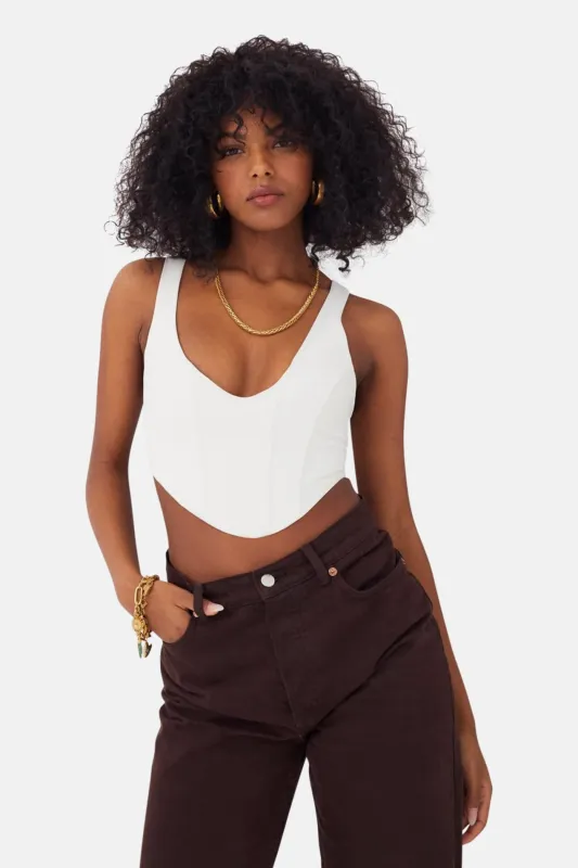Nomi Crop Top Ivory made by For Love And Lemons