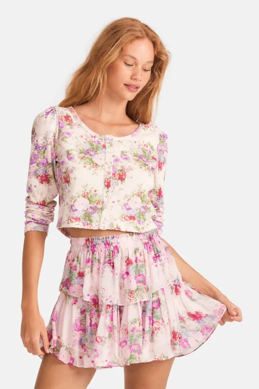 Ruffle Mini Skirt Shimmering Springs made by LoveShackFancy