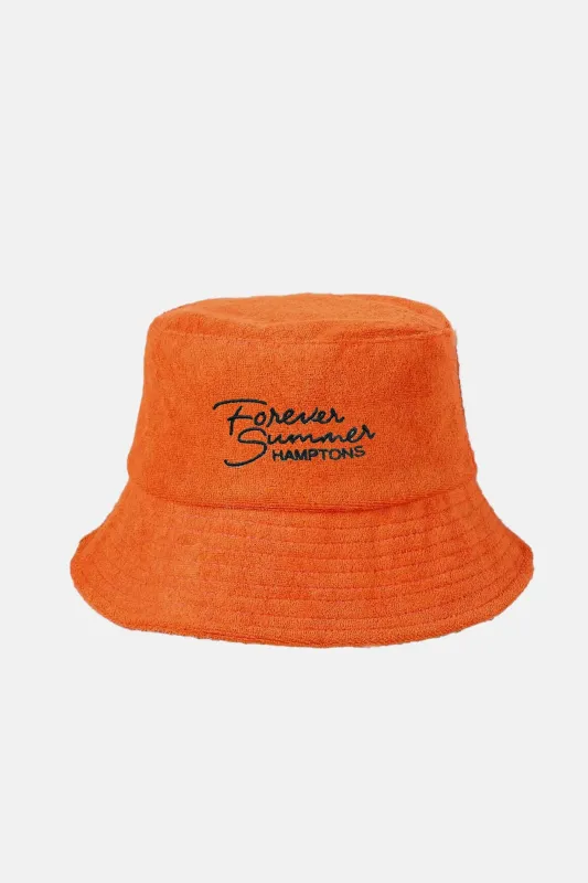 Forever Summer Bucket Hat Orange sold by Blue & Cream