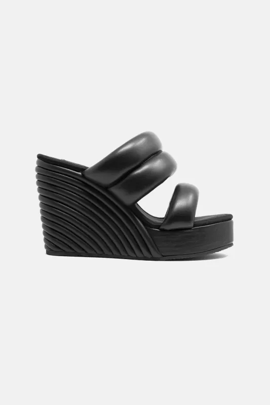 Strata Wedge Sandals Black sold by Blue & Cream