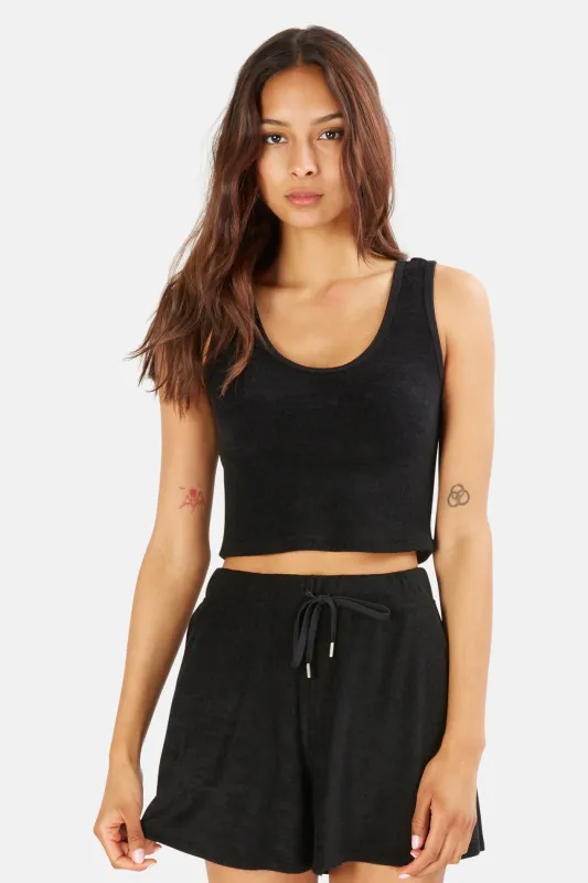 Zo Cropped Tank Black sold by Blue & Cream