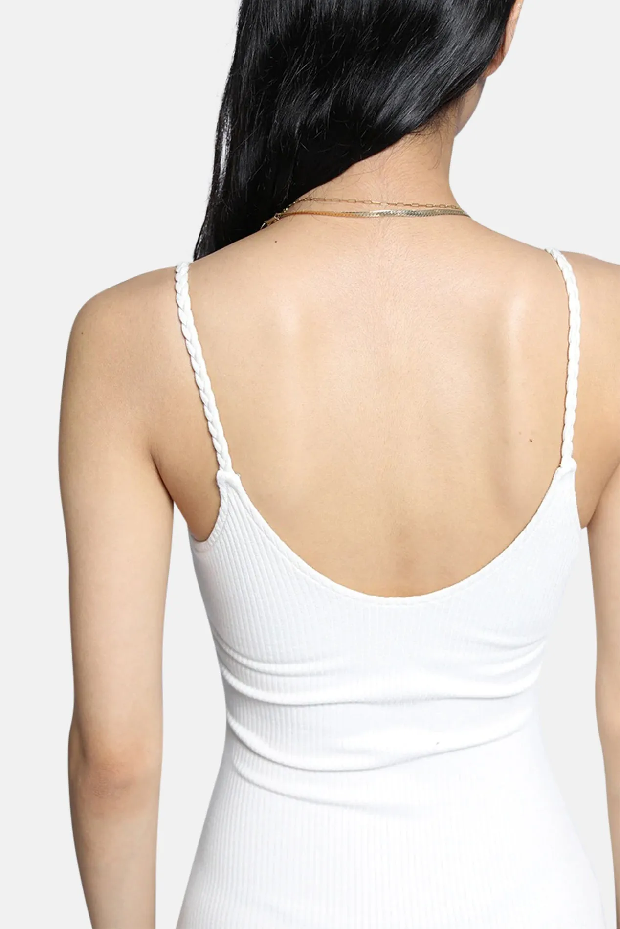 Alloy Rib Braided Strap Midi Dress Lt Shell sold by Blue & Cream product image thumbnail 3