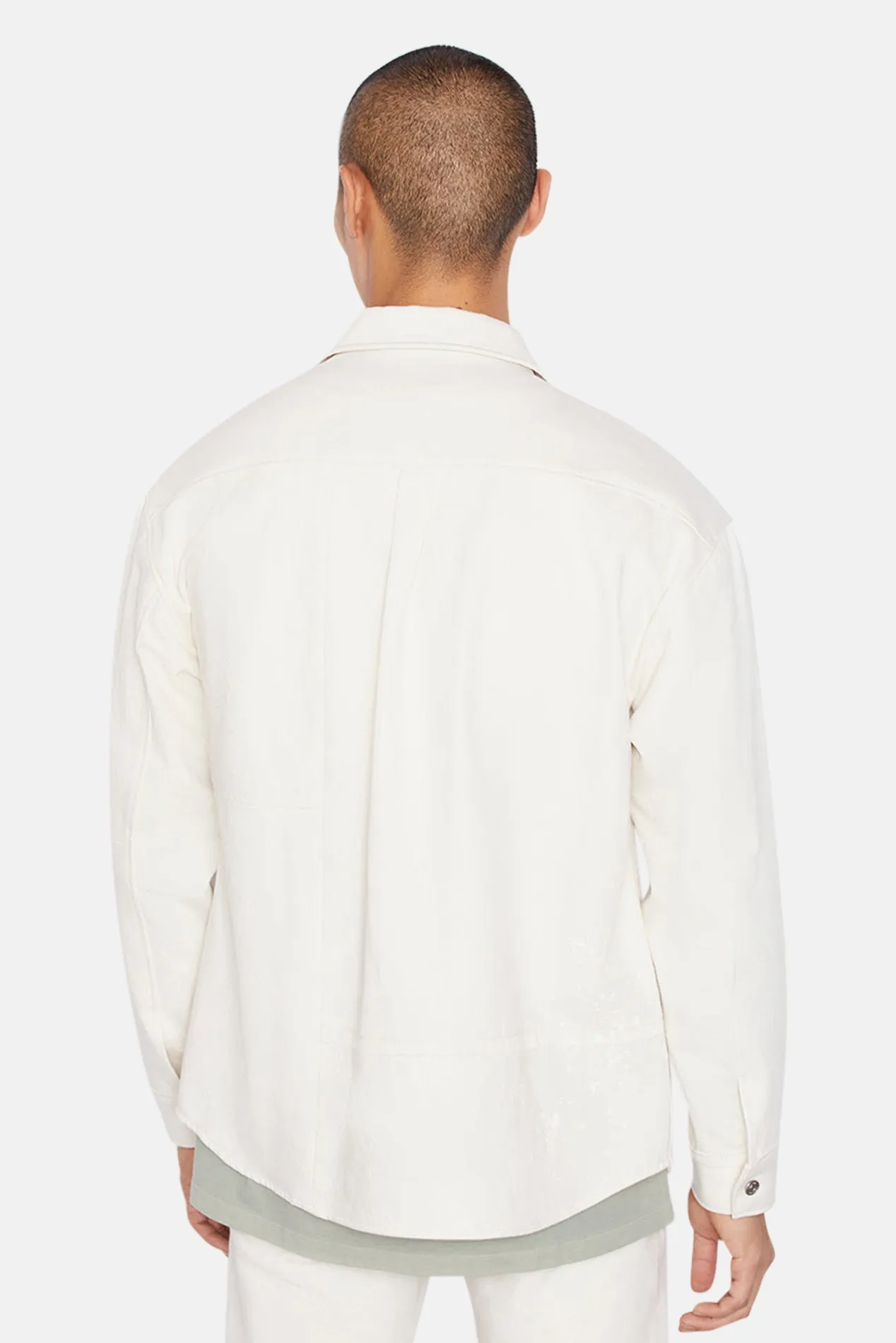 Modern Blocking Overshirt Natural sold by Blue & Cream product image thumbnail 3