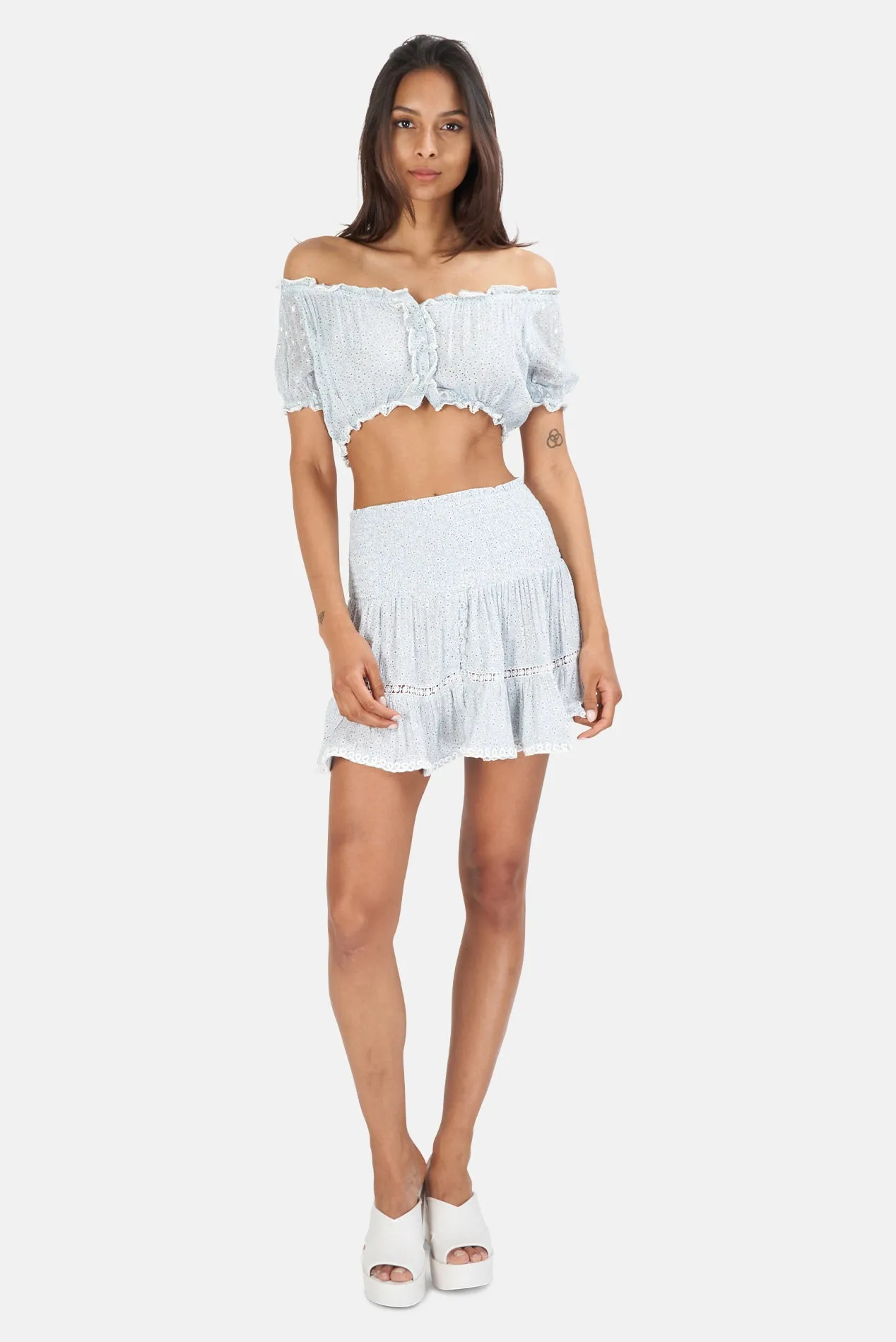 Cloe Flowers Top Azur sold by Blue & Cream product image thumbnail 5