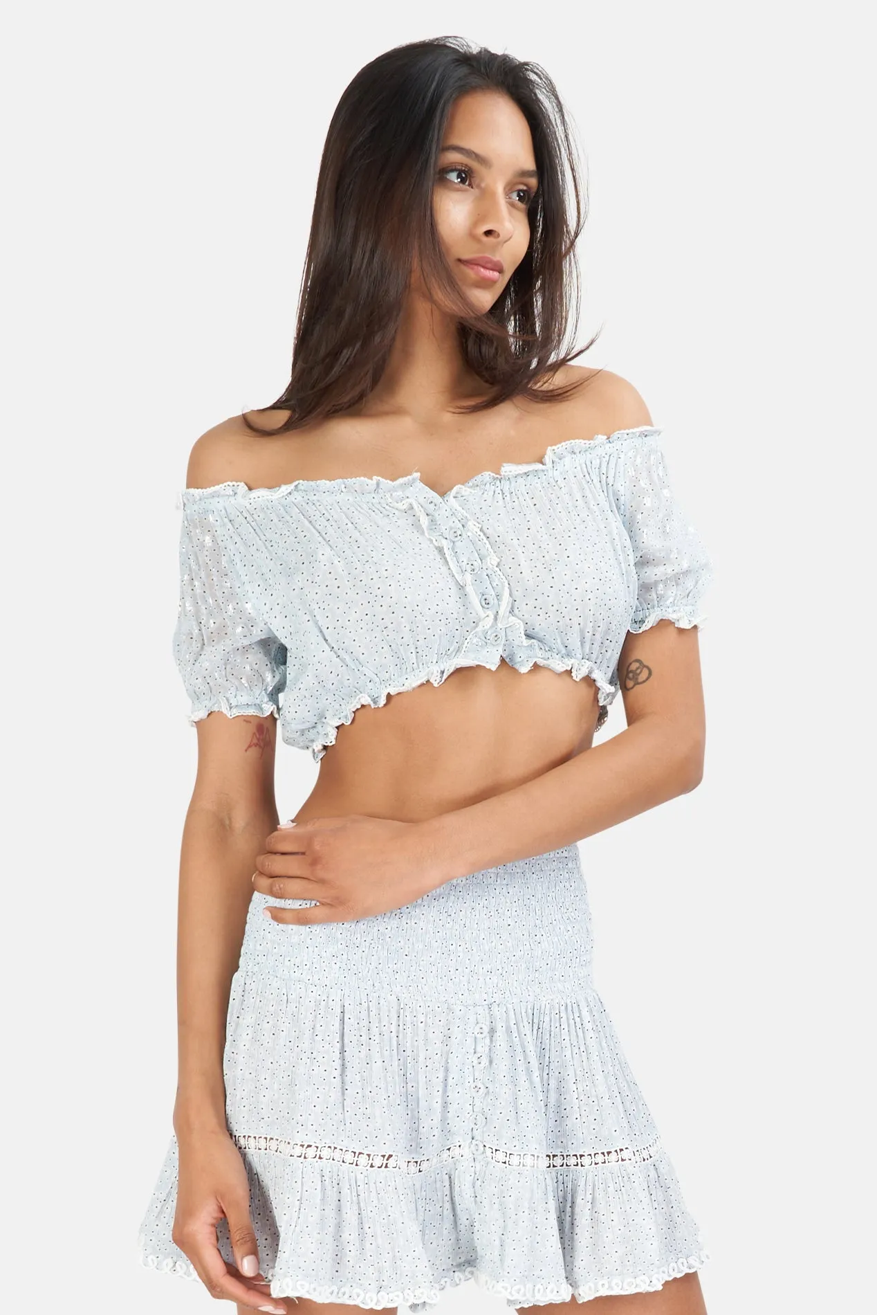 Cloe Flowers Top Azur sold by Blue & Cream product image thumbnail 2