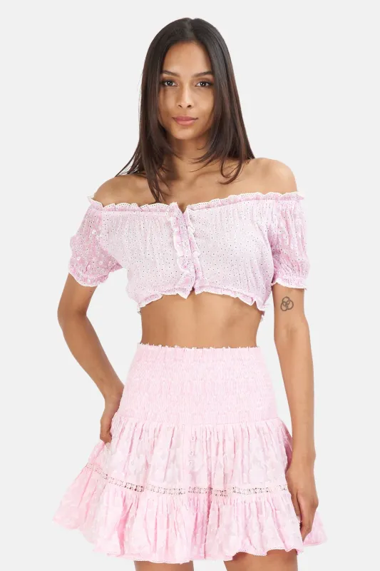 Cloe Flowers Top Pink sold by Blue & Cream