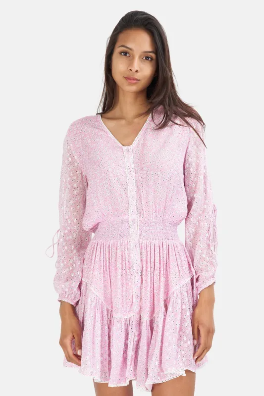 Yelena Flowers Dress Pink sold by Blue & Cream