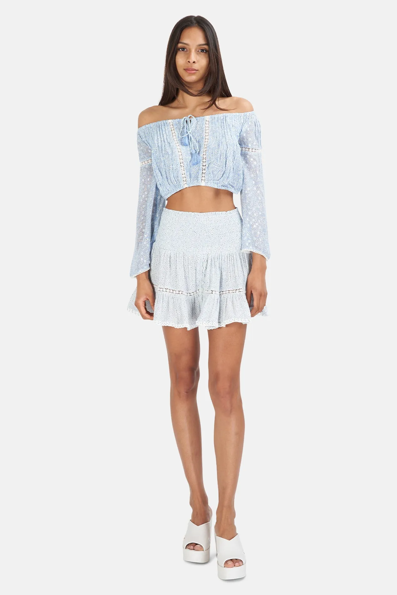 Bandol Flowers Top Azur sold by Blue & Cream product image thumbnail 5