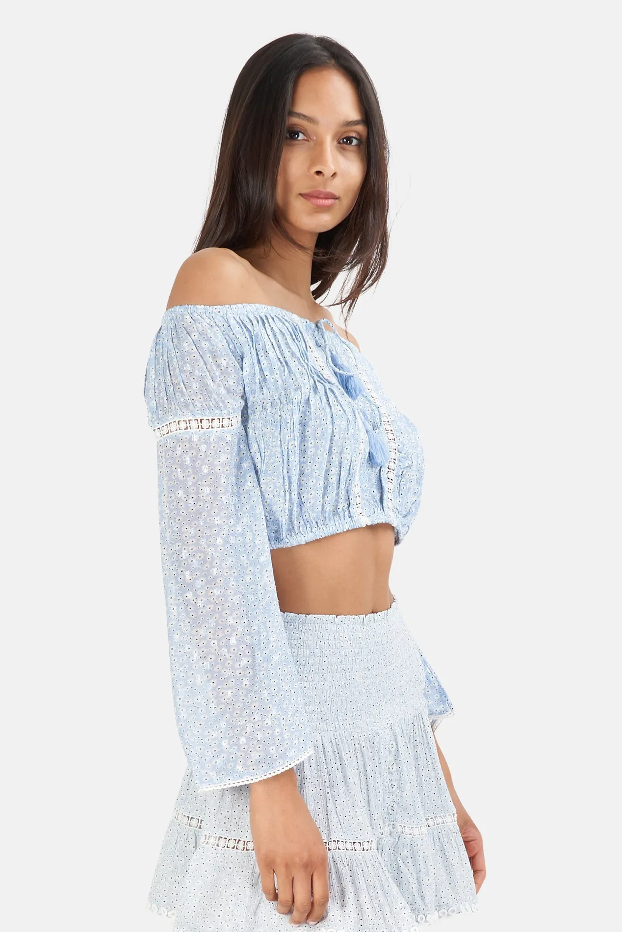 Bandol Flowers Top Azur sold by Blue & Cream product image thumbnail 2