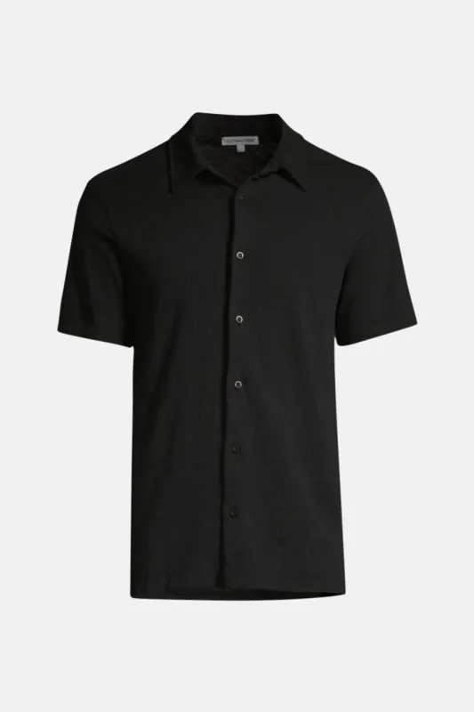 Presley Short Sleeve Buttondown Jet Black sold by Blue & Cream