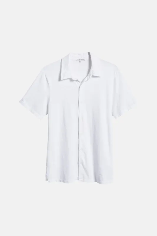 Presley Short Sleeve Buttondown White sold by Blue & Cream