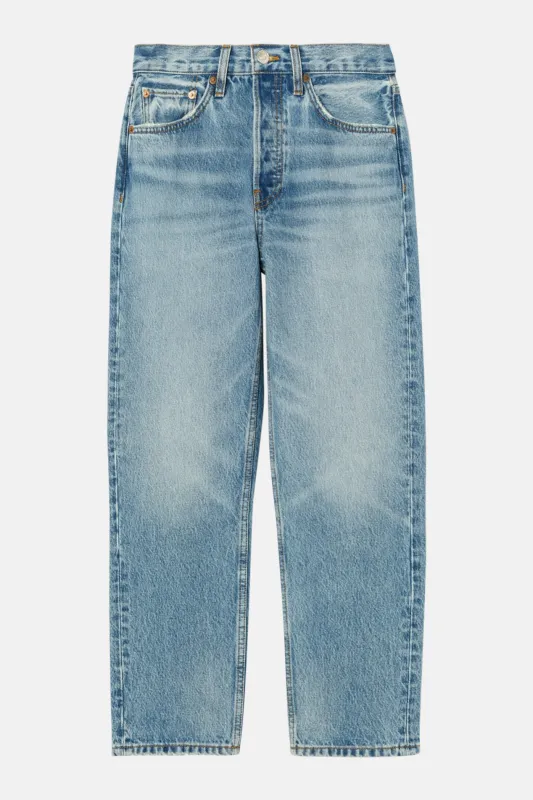 70s Stove Pipe Jean Favorite Bleu made by Re/Done