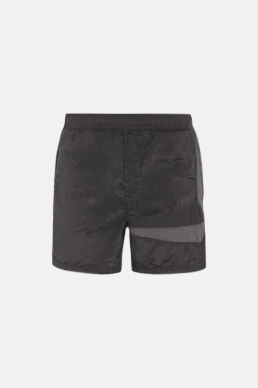 ECONYL Nylon Metal Star Inlay Shorts Steel Grey sold by Blue & Cream