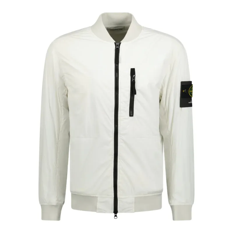 Skin Touch Nylon-TC Bomber Jacket Ice made by Stone Island