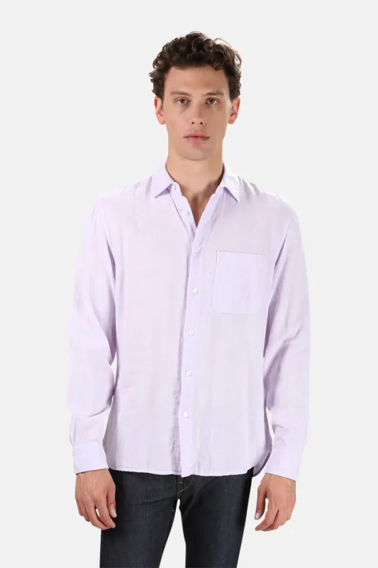 Ripper Double Gauze Shirt Lavender sold by Blue & Cream