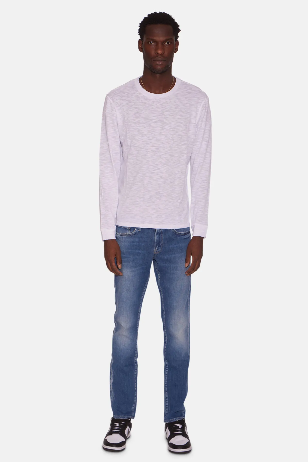 Slub Long Sleeve Tee White sold by Blue & Cream product image thumbnail 4