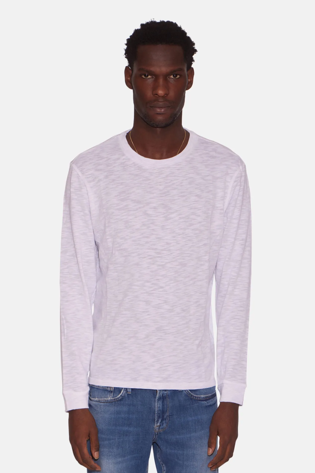 Slub Long Sleeve Tee White sold by Blue & Cream