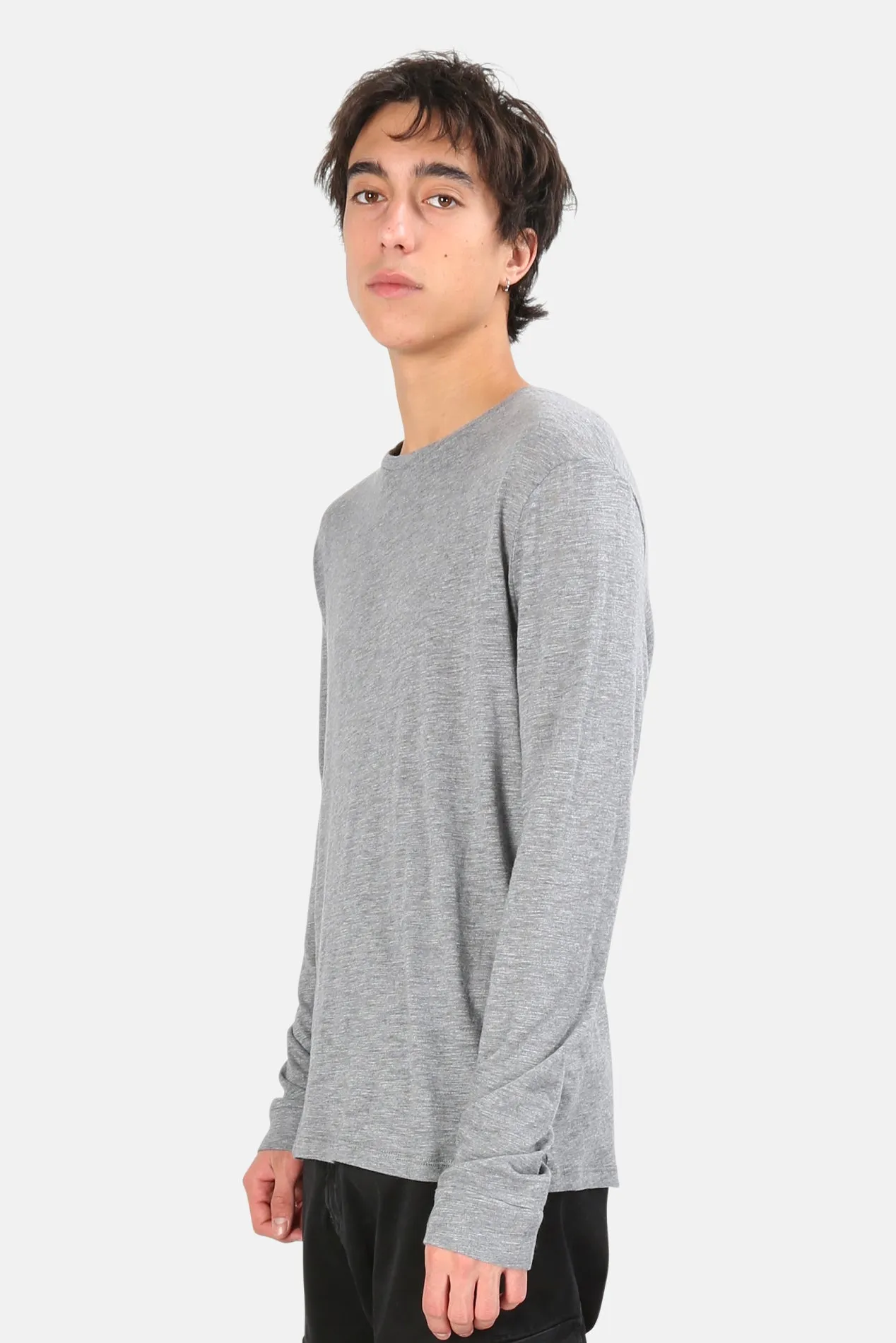 Slub Long Sleeve Tee Medium Grey Heather sold by Blue & Cream product image thumbnail 2