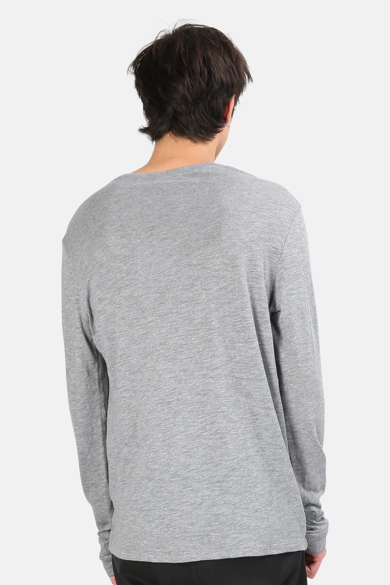 Slub Long Sleeve Tee Medium Grey Heather sold by Blue & Cream product image thumbnail 3