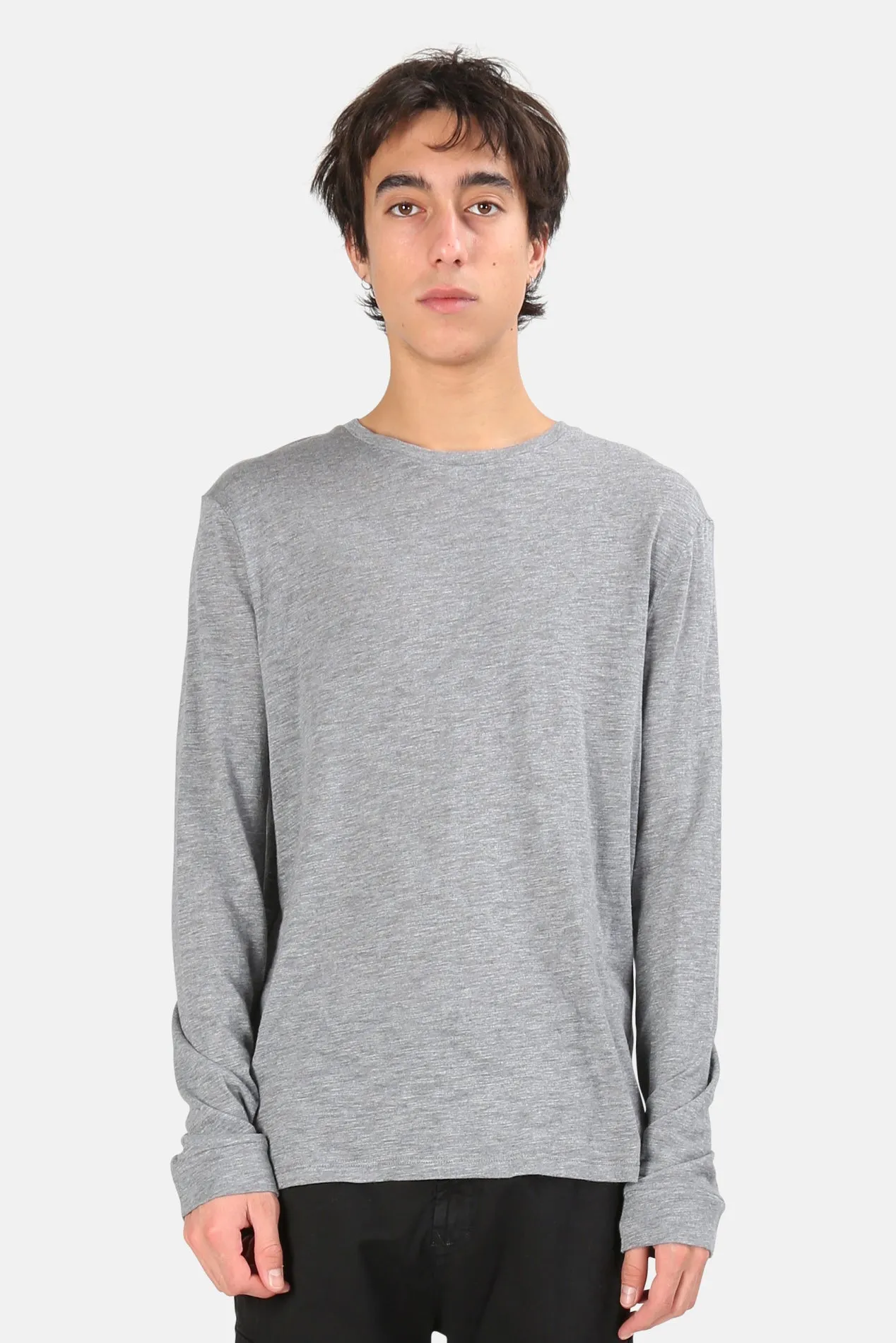 Slub Long Sleeve Tee Medium Grey Heather sold by Blue & Cream