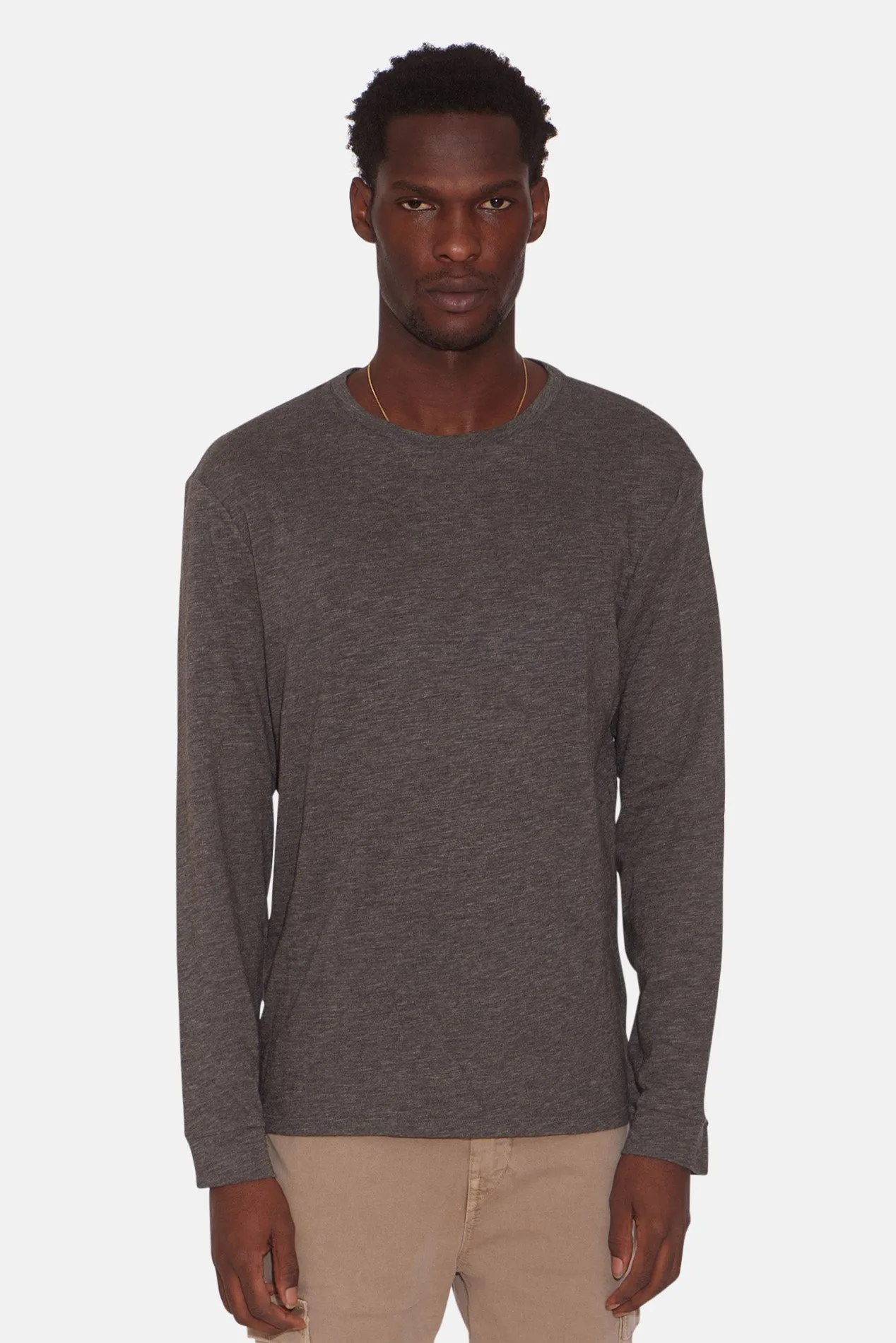 Slub Long Sleeve Tee Charcoal Heather sold by Blue & Cream