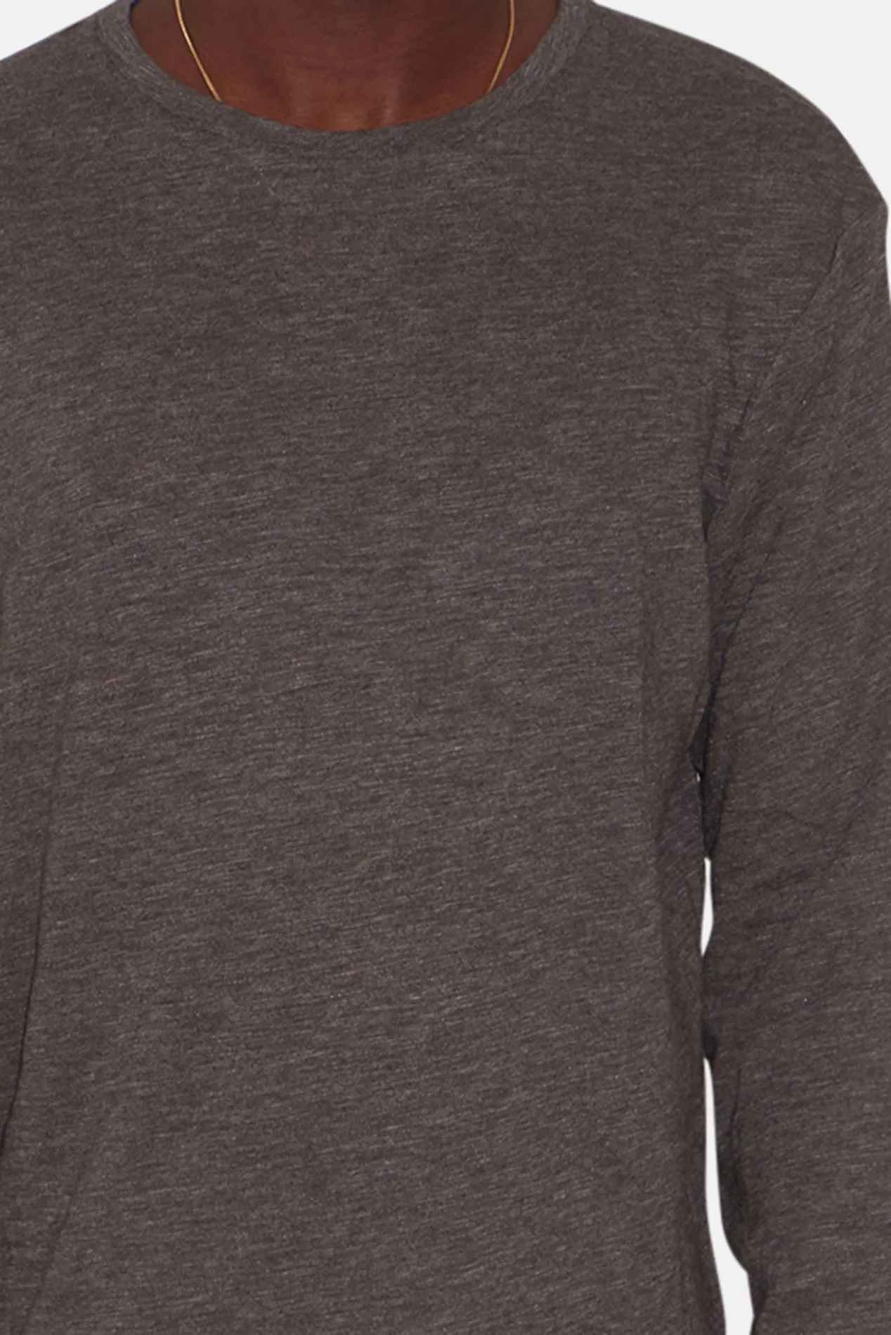Slub Long Sleeve Tee Charcoal Heather sold by Blue & Cream product image thumbnail 5