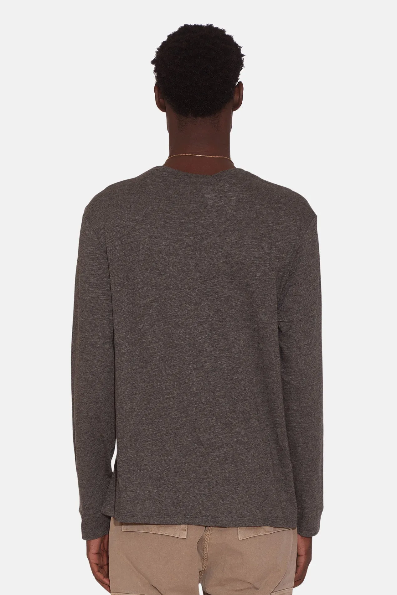 Slub Long Sleeve Tee Charcoal Heather sold by Blue & Cream product image thumbnail 3