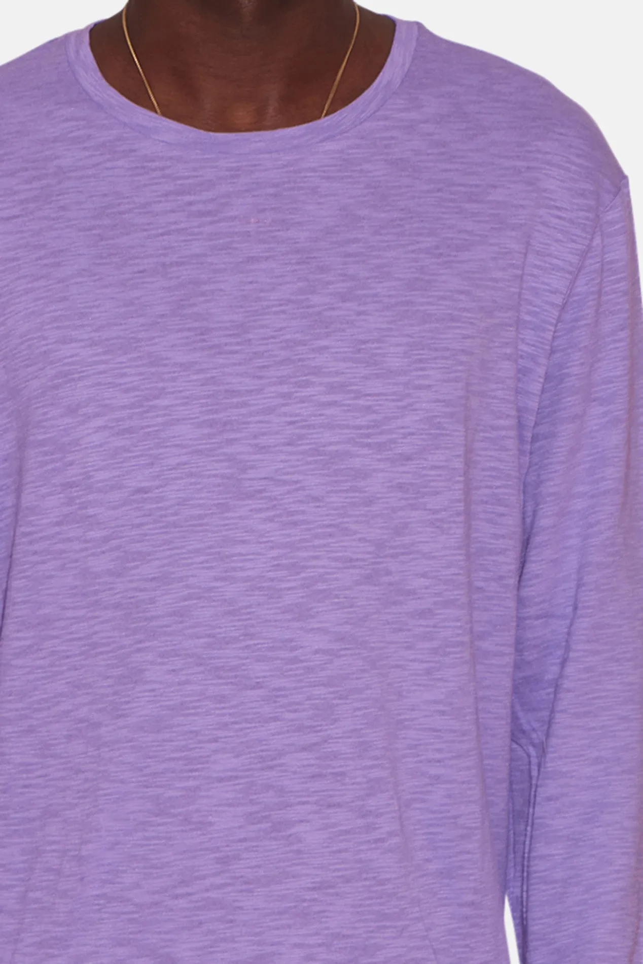 Slub Long Sleeve Tee Soft Purple sold by Blue & Cream product image thumbnail 5