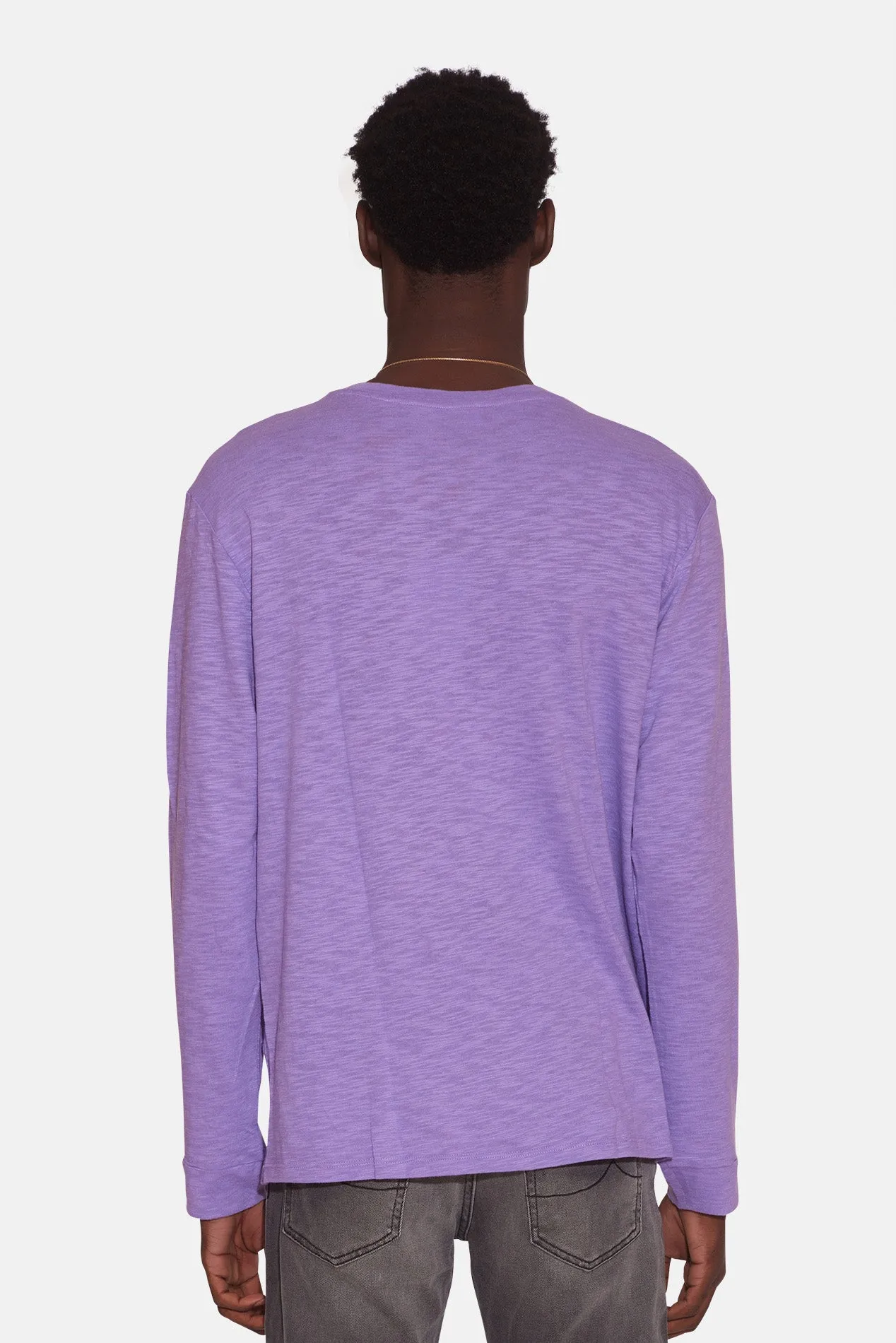 Slub Long Sleeve Tee Soft Purple sold by Blue & Cream product image thumbnail 3