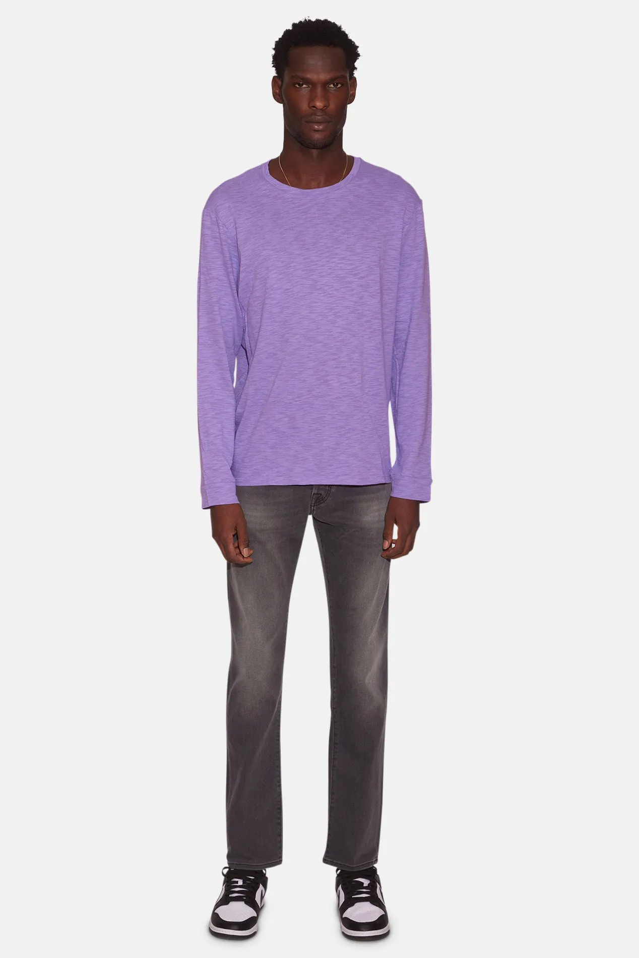 Slub Long Sleeve Tee Soft Purple sold by Blue & Cream product image thumbnail 4